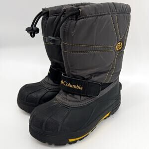 Columbia Kids Black and Yellow Winter Boots